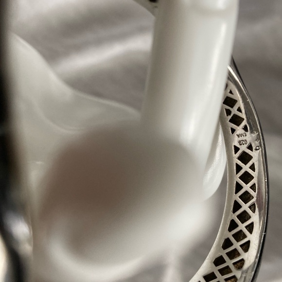 Bracelet Cuff Enamel Sterling Silver 925 Women’s Black White Raquelle Bianco - Picture 12 of 16